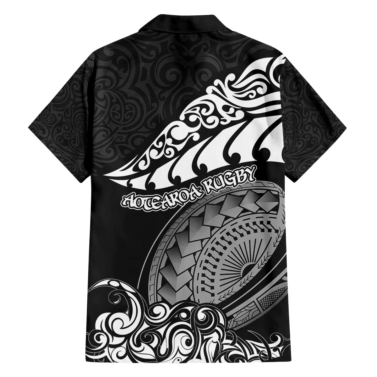 New Zealand Rugby Family Matching Tank Maxi Dress and Hawaiian Shirt Maori Warrior Rugby Silver Fern Tribal Pattern LT03 - Polynesian Pride