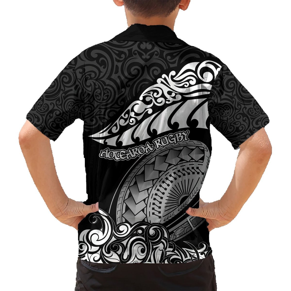 New Zealand Rugby Hawaiian Shirt Maori Warrior Rugby Silver Fern Tribal Pattern LT03 - Polynesian Pride