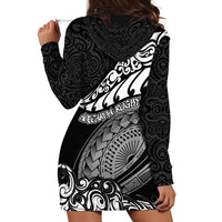 New Zealand Rugby Hoodie Dress Maori Warrior Rugby Silver Fern Tribal Pattern LT03 - Polynesian Pride