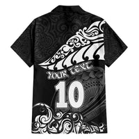 Custom New Zealand Rugby Family Matching Off Shoulder Maxi Dress and Hawaiian Shirt Maori Warrior Rugby Silver Fern Tribal Pattern LT03 - Polynesian Pride