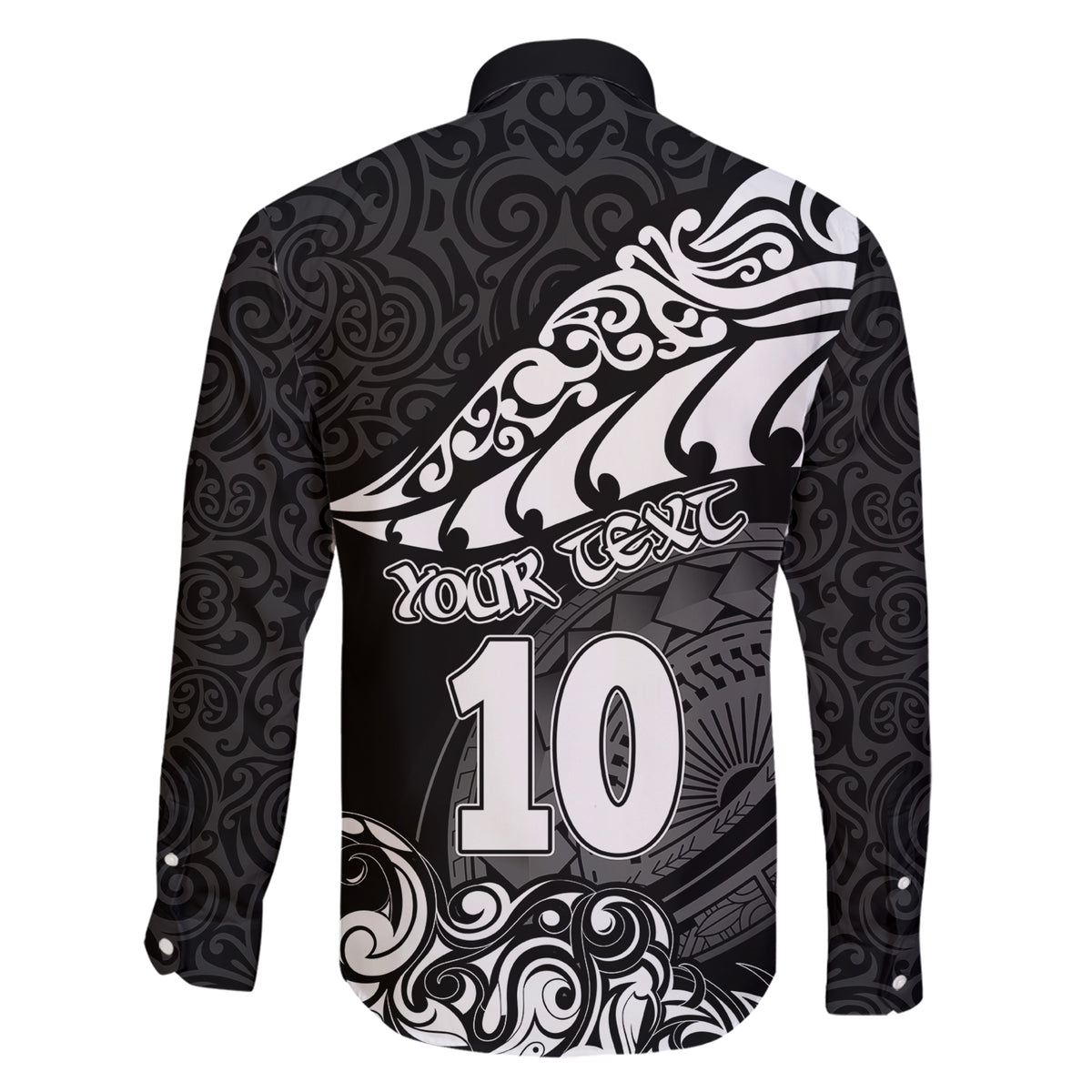 Custom New Zealand Rugby Family Matching Short Sleeve Bodycon Dress and Hawaiian Shirt Maori Warrior Rugby Silver Fern Tribal Pattern LT03 - Polynesian Pride