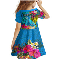 Custom Polynesian Family Matching Mermaid Dress and Hawaiian Shirt The Turtle Jung Flower with Maori Pattern Ethnic Style LT03 - Polynesian Pride
