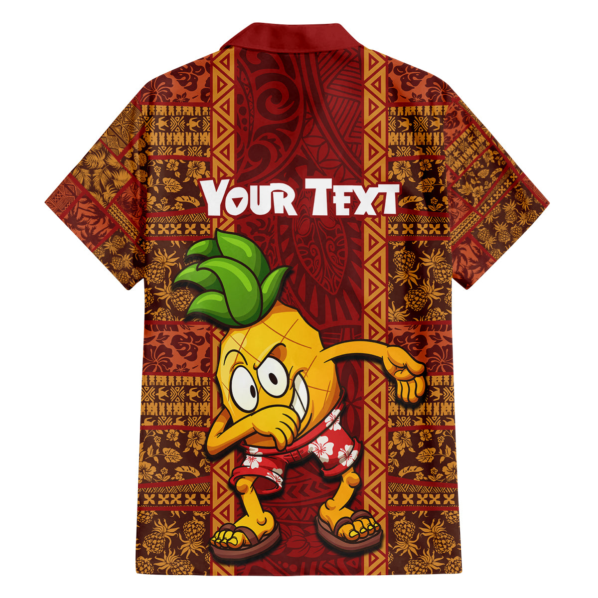 Custom Hawaii Family Matching Puletasi Dress and Hawaiian Shirt Aloha Funny Pineapple Mix Kakau Hawaiian Tribal LT03 - Polynesian Pride