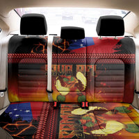 Samoan Siva Afi Back Car Seat Cover Tribal Performers of Samoan Fire Knife Dancing LT03 - Polynesian Pride