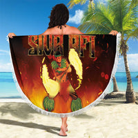 Samoan Siva Afi Beach Blanket Tribal Performers of Samoan Fire Knife Dancing LT03 - Polynesian Pride