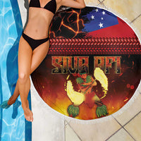 Samoan Siva Afi Beach Blanket Tribal Performers of Samoan Fire Knife Dancing LT03 - Polynesian Pride