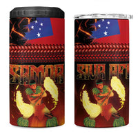 Samoan Siva Afi 4 in 1 Can Cooler Tumbler Tribal Performers of Samoan Fire Knife Dancing LT03 One Size: 16 oz Black - Polynesian Pride