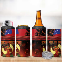 Samoan Siva Afi 4 in 1 Can Cooler Tumbler Tribal Performers of Samoan Fire Knife Dancing LT03 - Polynesian Pride
