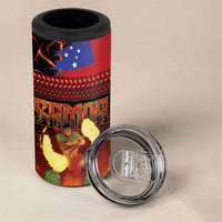 Samoan Siva Afi 4 in 1 Can Cooler Tumbler Tribal Performers of Samoan Fire Knife Dancing LT03 - Polynesian Pride