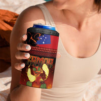 Samoan Siva Afi 4 in 1 Can Cooler Tumbler Tribal Performers of Samoan Fire Knife Dancing LT03 - Polynesian Pride