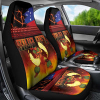 Samoan Siva Afi Car Seat Cover Tribal Performers of Samoan Fire Knife Dancing LT03 - Polynesian Pride