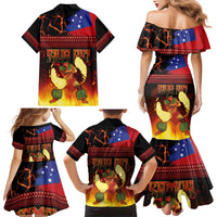 Samoan Siva Afi Family Matching Mermaid Dress and Hawaiian Shirt Tribal Performers of Samoan Fire Knife Dancing LT03 - Polynesian Pride