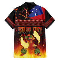 Samoan Siva Afi Family Matching Summer Maxi Dress and Hawaiian Shirt Tribal Performers of Samoan Fire Knife Dancing LT03 - Polynesian Pride