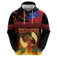 Samoan Siva Afi Hoodie Tribal Performers of Samoan Fire Knife Dancing LT03 - Polynesian Pride