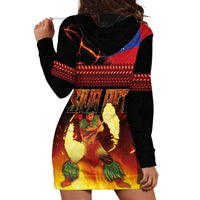 Samoan Siva Afi Hoodie Dress Tribal Performers of Samoan Fire Knife Dancing LT03 - Polynesian Pride