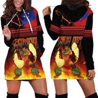 Samoan Siva Afi Hoodie Dress Tribal Performers of Samoan Fire Knife Dancing LT03 - Polynesian Pride