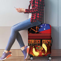 Samoan Siva Afi Luggage Cover Tribal Performers of Samoan Fire Knife Dancing LT03 - Polynesian Pride