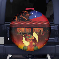 Samoan Siva Afi Spare Tire Cover Tribal Performers of Samoan Fire Knife Dancing LT03 - Polynesian Pride