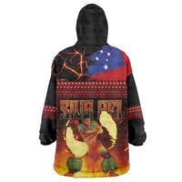 Samoan Siva Afi Wearable Blanket Hoodie Tribal Performers of Samoan Fire Knife Dancing LT03 - Polynesian Pride