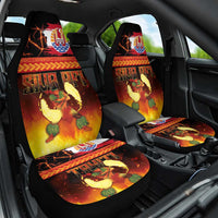 Tahitian Siva Afi Car Seat Cover Tribal Performers of Tahitian Fire Knife Dancing LT03 One Size Black - Polynesian Pride