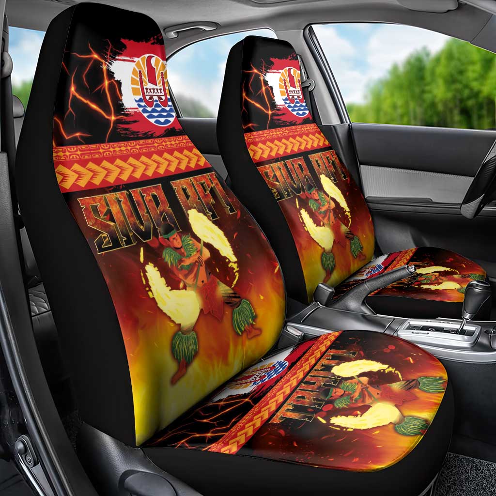 Tahitian Siva Afi Car Seat Cover Tribal Performers of Tahitian Fire Knife Dancing LT03 - Polynesian Pride