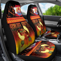 Tahitian Siva Afi Car Seat Cover Tribal Performers of Tahitian Fire Knife Dancing LT03 - Polynesian Pride