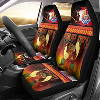 Tahitian Siva Afi Car Seat Cover Tribal Performers of Tahitian Fire Knife Dancing LT03 - Polynesian Pride