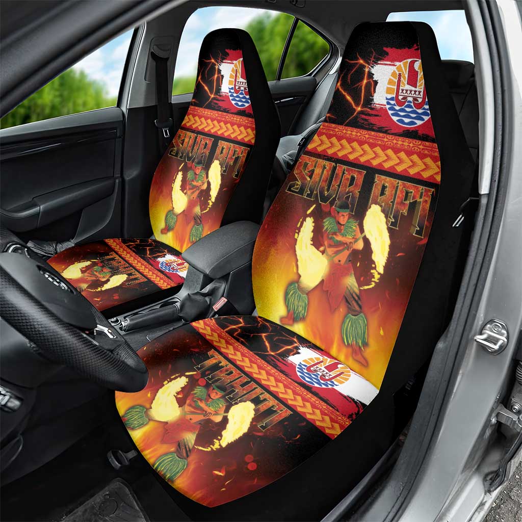 Tahitian Siva Afi Car Seat Cover Tribal Performers of Tahitian Fire Knife Dancing LT03 - Polynesian Pride