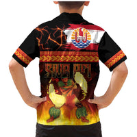 Tahitian Siva Afi Family Matching Mermaid Dress and Hawaiian Shirt Tribal Performers of Tahitian Fire Knife Dancing LT03 - Polynesian Pride