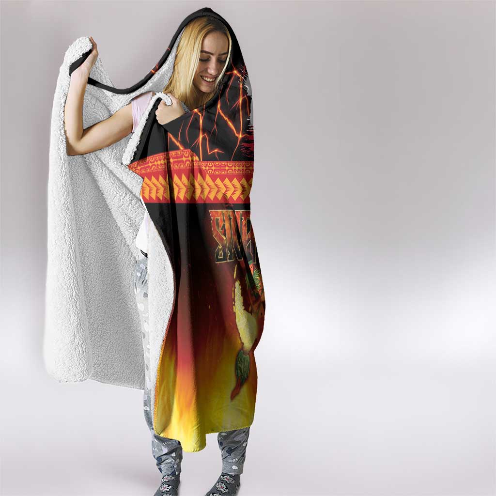 Tahitian Siva Afi Hooded Blanket Tribal Performers of Tahitian Fire Knife Dancing LT03 - Polynesian Pride