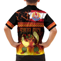 Tahitian Siva Afi Kid Hawaiian Shirt Tribal Performers of Tahitian Fire Knife Dancing LT03 - Polynesian Pride