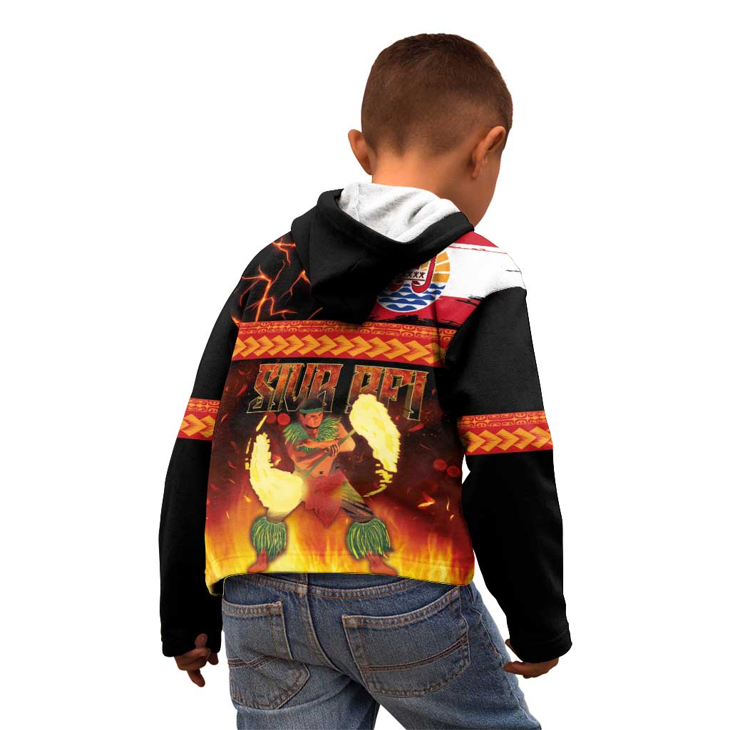 Tahitian Siva Afi Kid Hoodie Tribal Performers of Tahitian Fire Knife Dancing LT03 - Polynesian Pride