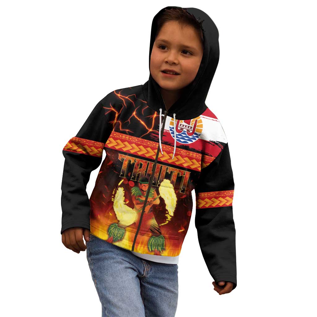 Tahitian Siva Afi Kid Hoodie Tribal Performers of Tahitian Fire Knife Dancing LT03 - Polynesian Pride