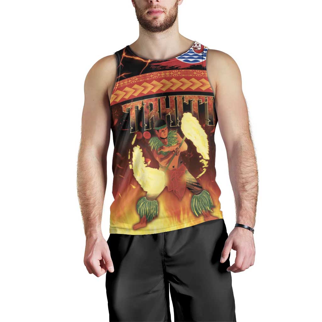 Tahitian Siva Afi Men Tank Top Tribal Performers of Tahitian Fire Knife Dancing LT03 - Polynesian Pride