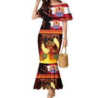 Tahitian Siva Afi Mermaid Dress Tribal Performers of Tahitian Fire Knife Dancing LT03 Women Black - Polynesian Pride