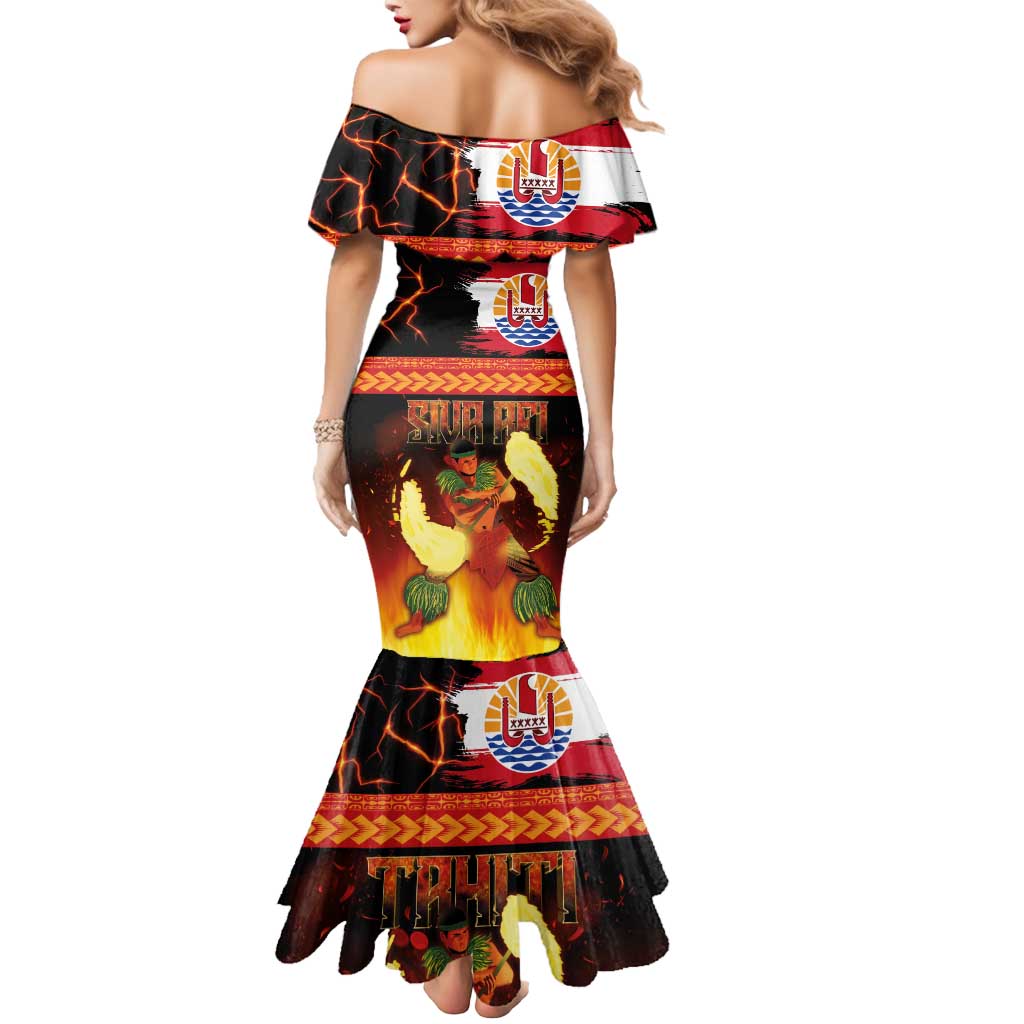 Tahitian Siva Afi Mermaid Dress Tribal Performers of Tahitian Fire Knife Dancing LT03 - Polynesian Pride