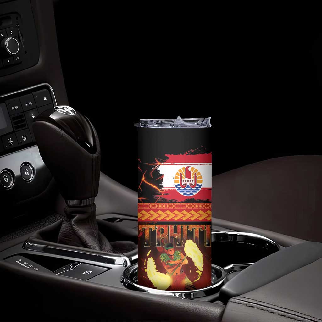Tahitian Siva Afi Skinny Tumbler Tribal Performers of Tahitian Fire Knife Dancing LT03 - Polynesian Pride