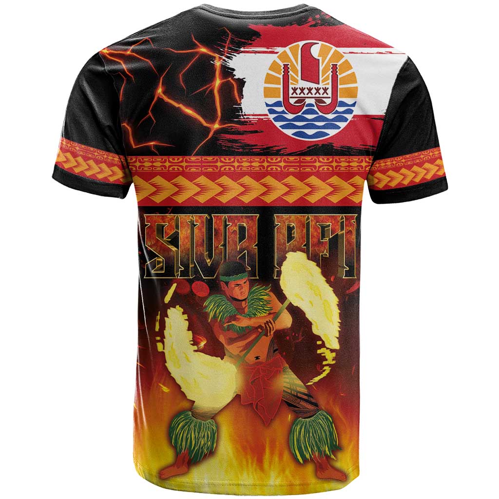 Tahitian Siva Afi T Shirt Tribal Performers of Tahitian Fire Knife Dancing LT03 - Polynesian Pride