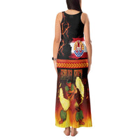 Tahitian Siva Afi Tank Maxi Dress Tribal Performers of Tahitian Fire Knife Dancing LT03 - Polynesian Pride