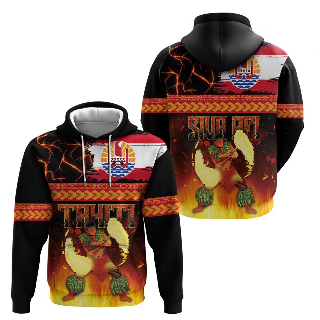 Tahitian Siva Afi Zip Hoodie Tribal Performers of Tahitian Fire Knife Dancing LT03 - Polynesian Pride
