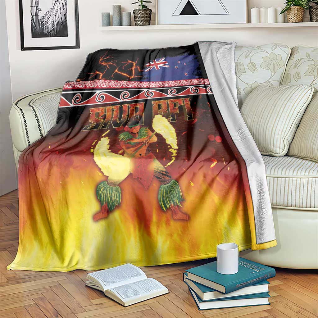 Aotearoa Siva Afi Blanket Tribal Performers of Aotearoa Fire Knife Dancing LT03 Black - Polynesian Pride