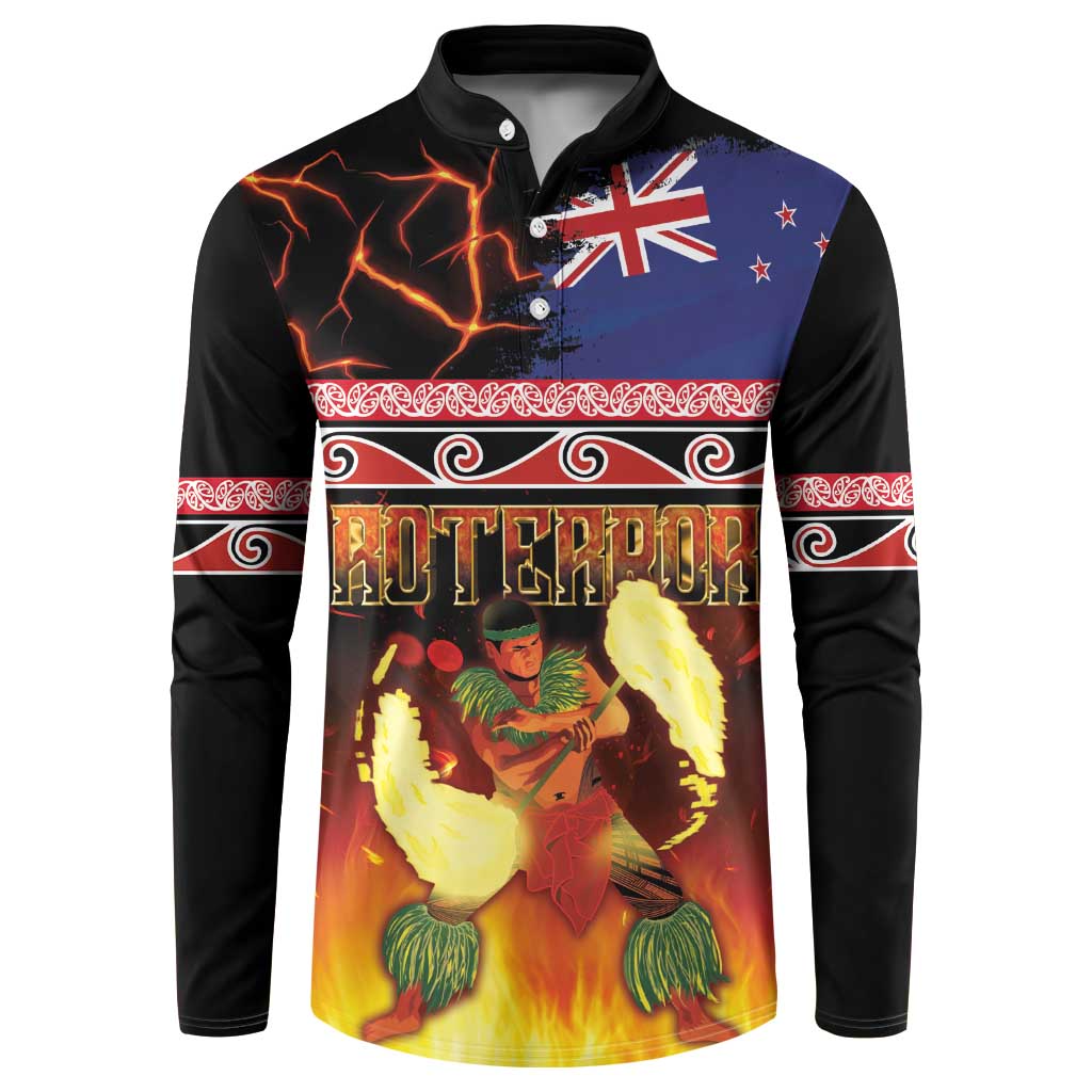Aotearoa Siva Afi Button Sweatshirt Tribal Performers of Aotearoa Fire Knife Dancing