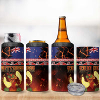 Aotearoa Siva Afi 4 in 1 Can Cooler Tumbler Tribal Performers of Aotearoa Fire Knife Dancing LT03 - Polynesian Pride