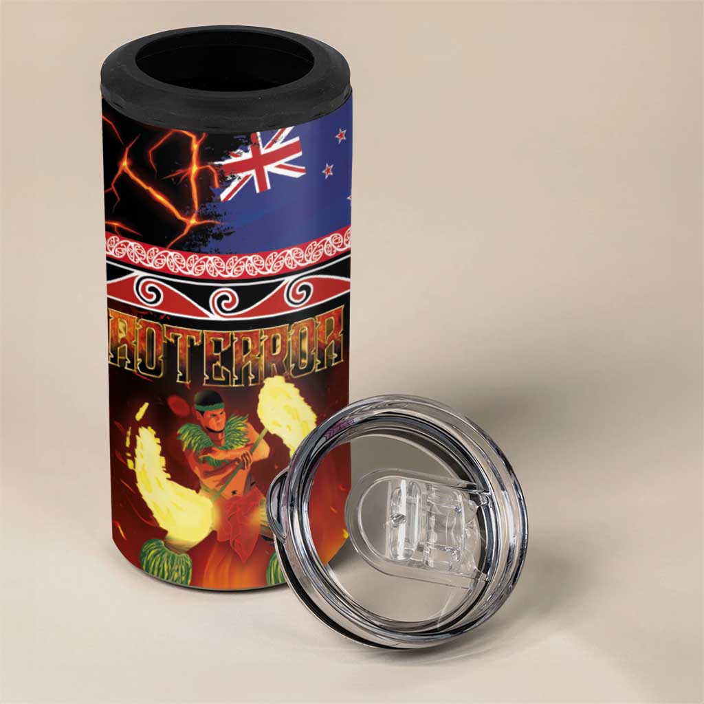 Aotearoa Siva Afi 4 in 1 Can Cooler Tumbler Tribal Performers of Aotearoa Fire Knife Dancing LT03 - Polynesian Pride