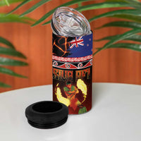 Aotearoa Siva Afi 4 in 1 Can Cooler Tumbler Tribal Performers of Aotearoa Fire Knife Dancing LT03 - Polynesian Pride