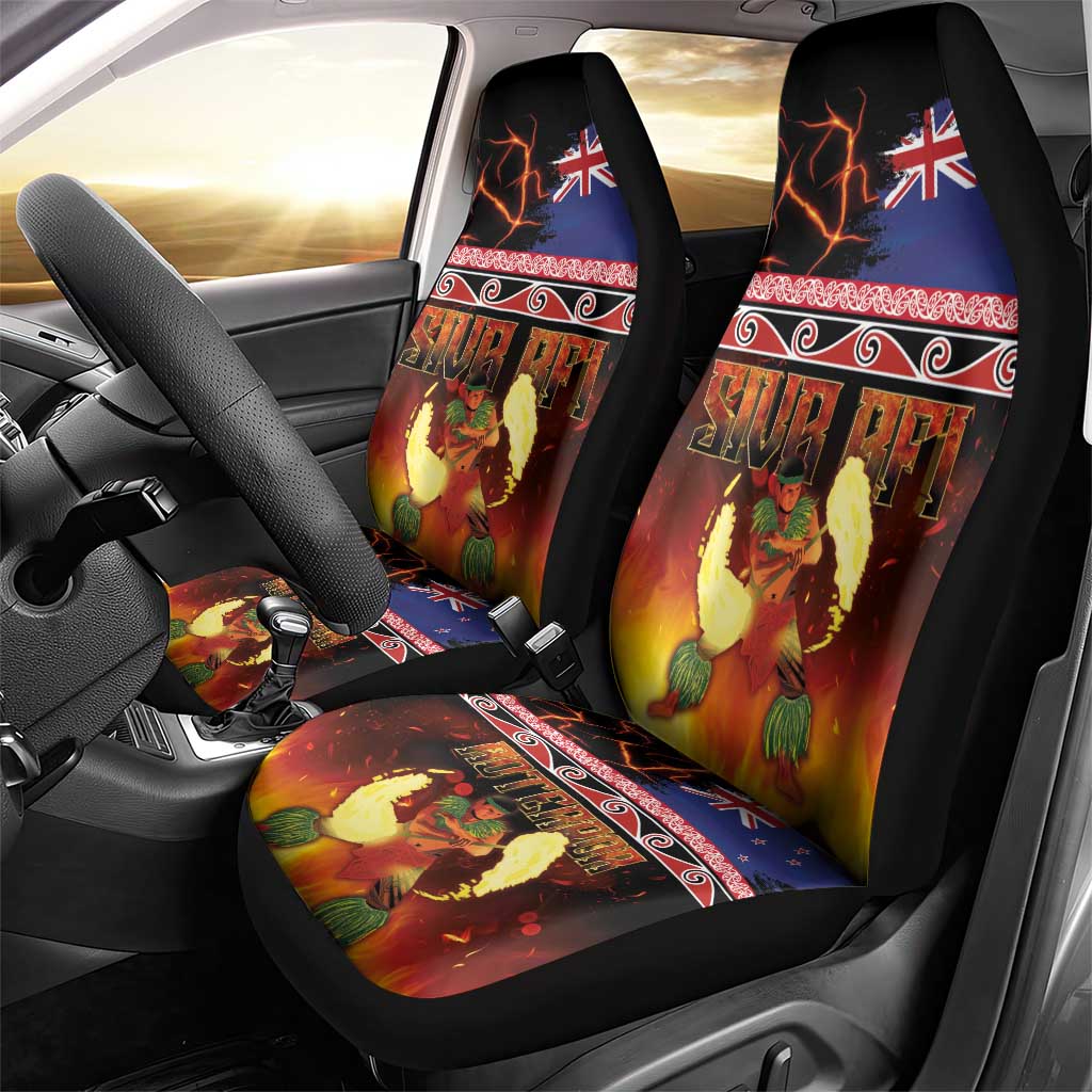 Aotearoa Siva Afi Car Seat Cover Tribal Performers of Aotearoa Fire Knife Dancing LT03 - Polynesian Pride