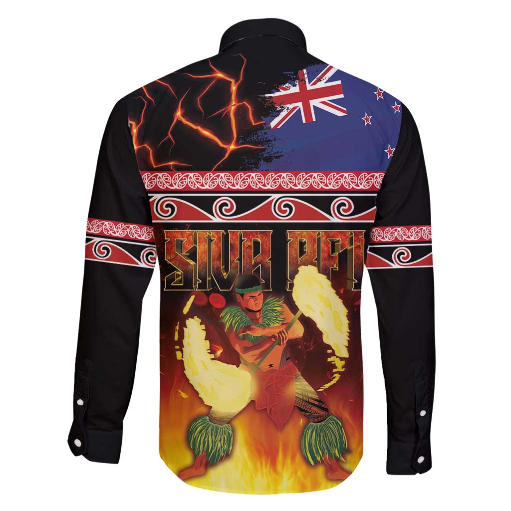 Aotearoa Siva Afi Family Matching Off Shoulder Short Dress and Hawaiian Shirt Tribal Performers of Aotearoa Fire Knife Dancing LT03 - Polynesian Pride