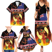 Aotearoa Siva Afi Family Matching Summer Maxi Dress and Hawaiian Shirt Tribal Performers of Aotearoa Fire Knife Dancing LT03 - Polynesian Pride