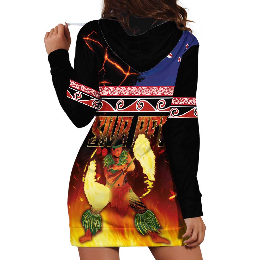 Aotearoa Siva Afi Hoodie Dress Tribal Performers of Aotearoa Fire Knife Dancing LT03 - Polynesian Pride