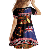 Aotearoa Siva Afi Kid Short Sleeve Dress Tribal Performers of Aotearoa Fire Knife Dancing LT03 - Polynesian Pride
